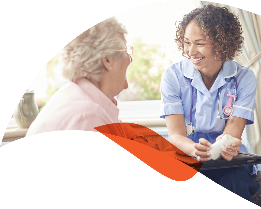 two women sharing a laugh